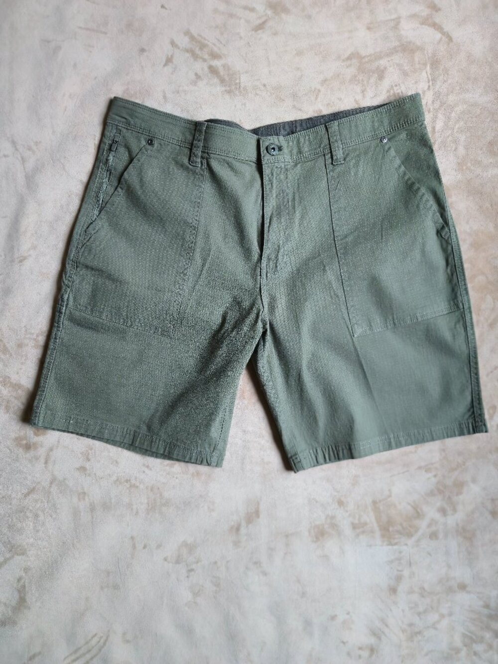 NWT Weatherproof Vintage Utility Trail Stretch Shorts Olive Green Men's 38